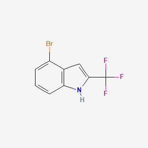 4-BROMO-2-(TRIFLUOROMETHYL)-1H-INDOLE structure, CAS 955978-75-3