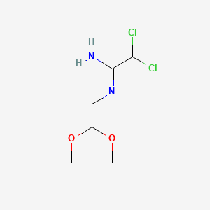 2,2-dichloro-N-(2,2-dimethoxyethyl)acetimidamide structure, CAS 163769-71-9