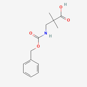 N-CBZ-3-AMINO-2,2-DIMETHYLPROPANIC ACID structure, CAS 80253-36-7