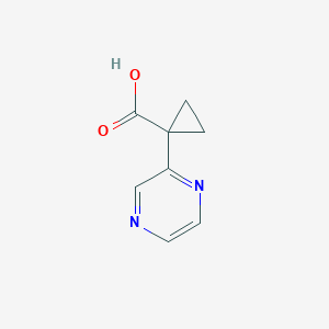 1-(PYRAZIN-2-YL)CYCLOPROPANECARBOXYLIC ACID structure, CAS 1159734-52-7