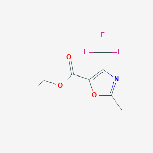 ethyl 2-methyl-4-(trifluoromethyl)oxazole-5-carboxylate structure, CAS 499766-87-9