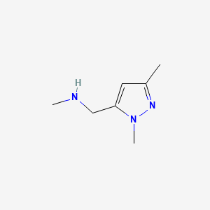 N-[(1,3-DIMETHYL-1H-PYRAZOL-5-YL)METHYL]-N-METHYLAMINE structure, CAS 852227-87-3