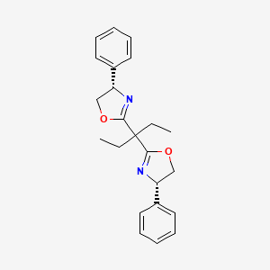 (4S,4'S)- 2,2'-(1-ethylpropylidene)bis[4,5-dihydro-4-phenyl-Oxazole structure, CAS 190791-28-7
