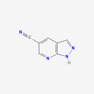 1H-Pyrazolo[3,4-b]pyridine-5-carbonitrile structure, CAS 1234616-67-1