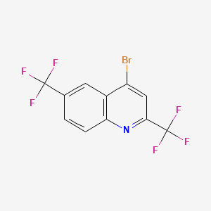 2,6-Bis(trifluoromethyl)-4-bromoquinoline ,97% structure, CAS 35853-48-6