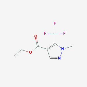 Ethyl 1-methyl-5-(trifluoromethyl)-1H-pyrazole-4-carboxylate structure, CAS 231285-86-2
