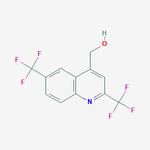 4-Quinolinemethanol, 2,6-bis(trifluoromethyl)- structure, CAS 1185292-81-2