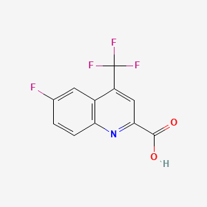 6-Fluoro-4-(trifluoromethyl)quinoline-2-carboxylic acid ,97% structure, CAS 596845-42-0