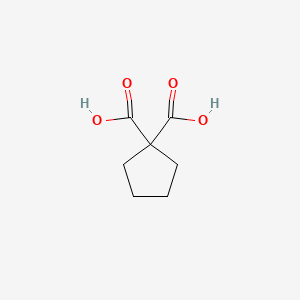 CYCLOPENTANE-1,1-DICARBOXYLIC ACID structure, CAS 5802-65-3