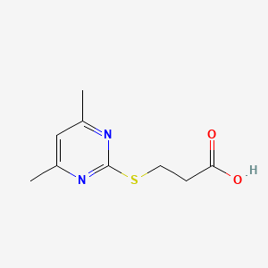 2-(2-CARBOXYETHYL)THIO-4,6-DIMETHYLPYRIMIDINE structure, CAS 247225-29-2