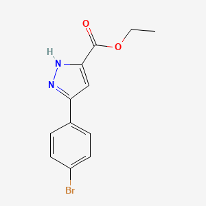 ETHYL 3-(4-BROMOPHENYL)-1H-PYRAZOLE-5-CARBOXYLATE structure, CAS 948292-48-6