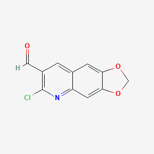 6-CHLORO-[1,3]DIOXOLO[4,5-G]QUINOLINE-7-CARBALDEHYDE structure, CAS 332382-81-7