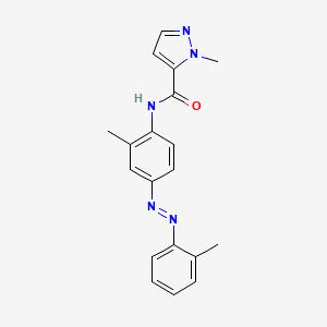 1-Methyl-N-[2-methyl-4-[2-(2-methylphenyl)diazenyl]phenyl-1H-pyrazole-5-carboxamide structure, CAS 301326-22-7