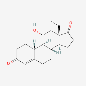 11A-HYDROXY-18-METHYL-ESTR-4-ENE-3,17-DIONE structure, CAS 53067-82-6