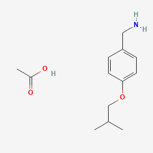 4-(2-Methylpropoxy)benzenemethanamine acetate (1:1) structure, CAS 955997-89-4
