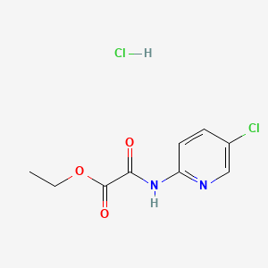 Ethyl 2-((5-chloropyridin-2-yl)amino)-2-oxoacetate hydrochloride structure, CAS 1243308-37-3