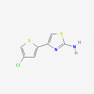 2-ThiazolaMine, 4-(4-chloro-2-thienyl)- structure, CAS 570407-10-2