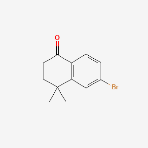 6-broMo-4,4-diMethyl-3,4-dihydronaphthalen-1(2H)-one structure, CAS 98453-60-2
