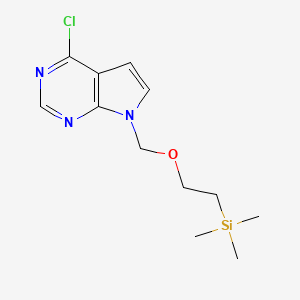 4-CHLORO-7-((2-(TRIMETHYLSILYL)ETHOXY)METHYL)-7H-PYRROLO[2,3-D]PYRIMIDINE structure, CAS 941685-26-3