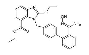 (Z)-Ethyl-2-ethoxy-3-((2'-(N'-hydroxycarbaMiMidoyl) biphenyl-4-yl) Methyl)-3H-benzo[d] iMidazole-4-carboxylate structure, CAS 1397836-41-7