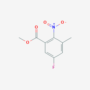 BENZOIC ACID, 5-FLUORO-3-METHYL-2-NITRO-, METHYL ESTER structure, CAS 952479-97-9