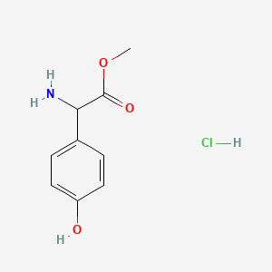 Methyl a-amino-4-hydroxybenzeneacetate HCl structure, CAS 68697-60-9