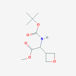 Methyl 2-(Boc-aMino)-2-(oxetan-3-yl)acetate structure, CAS 1416323-08-4