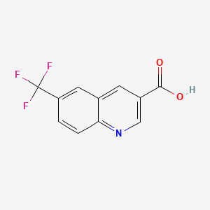 6-(trifluoromethyl)quinoline-3-carboxylic acid structure, CAS 71082-45-6