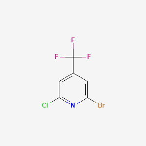 2-Bromo-6-chloro-4-(trifluoromethyl)pyridine structure, CAS 823221-94-9