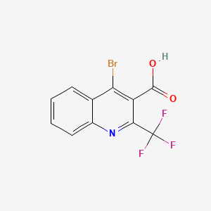4-BROMO-2-(TRIFLUOROMETHYL)QUINOLINE-3-CARBOXYLIC ACID structure, CAS 587886-11-1
