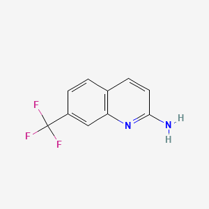 7-(TRIFLUOROMETHYL)QUINOLIN-2-AMINE structure, CAS 113508-12-6