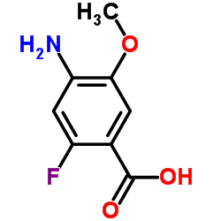 4-Amino-2-fluoro-5-methoxybenzoic acid structure, CAS 1001346-91-3