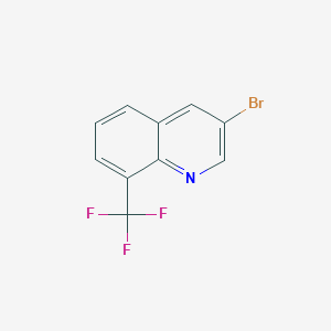 3-bromo-8-(trifluoromethyl)quinoline structure, CAS 1059064-11-7