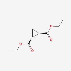 DIETHYL TRANS-1,2-CYCLOPROPANEDICARBOXYLATE structure, CAS 3999-55-1