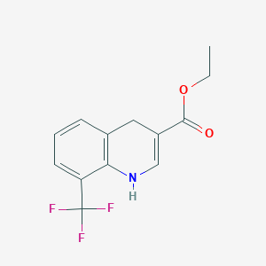 ethyl 8-(trifluoromethyl)-1,4-dihydroquinoline-3-carboxylate structure, CAS 31602-18-3