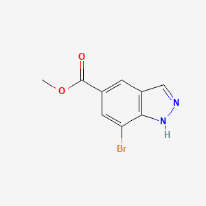 Methyl 7-bromo-1H-indazole-5-carboxylate structure, CAS 1427460-96-5