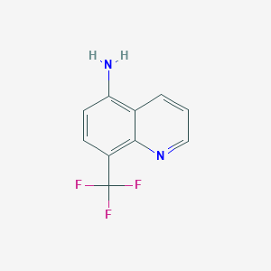 8-(trifluoromethyl)quinolin-5-amine structure, CAS 161431-57-8