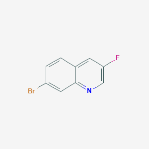 7-bromo-3-fluoroquinoline structure, CAS 1375108-29-4