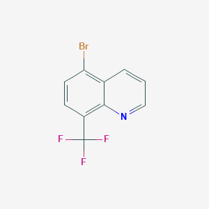 5-bromo-8-(trifluoromethyl)quinoline structure, CAS 1239460-75-3
