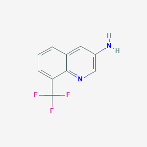 8-(trifluoromethyl)quinolin-3-amine structure, CAS 347146-22-9