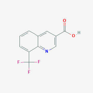 8-(trifluoromethyl)quinoline-3-carboxylic acid structure, CAS 31588-79-1