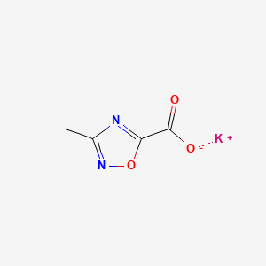 potassium 3-methyl-1,2,4-oxadiazole-5-carboxylate structure, CAS 1240605-84-8