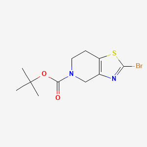 tert-Butyl 2-broMo-6,7-dihydrothiazolo[4,5-c]pyridine-5(4H)-carboxylate structure, CAS 1253654-37-3