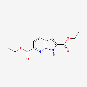 DIETHYL 1H-PYRROLO[2,3-B]PYRIDINE-2,6-DICARBOXYLATE structure, CAS 1311569-08-0