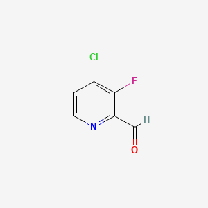 4-CHLORO-3-FLUOROPYRIDINE-2-CARBALDEHYDE structure, CAS 1260878-78-1