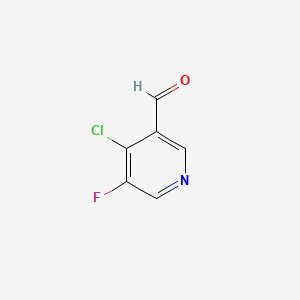 4-chloro-5-fluoronicotinaldehyde structure, CAS 1060802-34-7