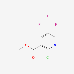 Methyl 2-chloro-5-(trifluoroMethyl)nicotinate structure, CAS 1360934-51-5
