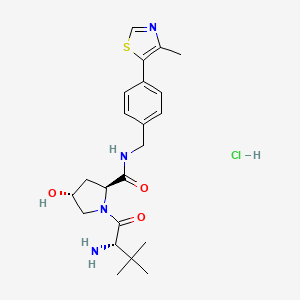(2S,4R)-1-((S)-2-amino-3,3-dimethylbutanoyl)-4-hydroxy-N-(4-(4-methylthiazol-5-yl)benzyl)pyrrolidine-2-carboxamide hydrochloride structure, CAS 1448189-80-7