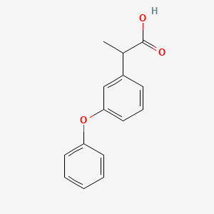 2-(3-phenoxyphenyl)propionic acid structure, CAS 29679-58-1