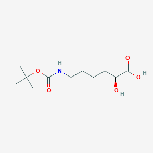 (2S)-6-{[(tert-butoxy)carbonyl]amino}-2-hydroxyhexanoic acid structure, CAS 111223-31-5